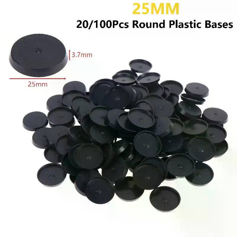20/100Pcs 25mm Round Wargame M - Model Figure Base 评论和价格