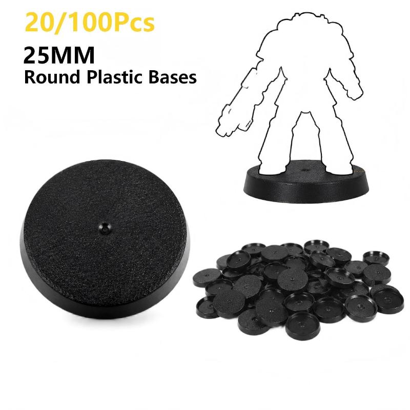 20/100Pcs 25mm Round Wargame M - Model Figure Base 评论和价格