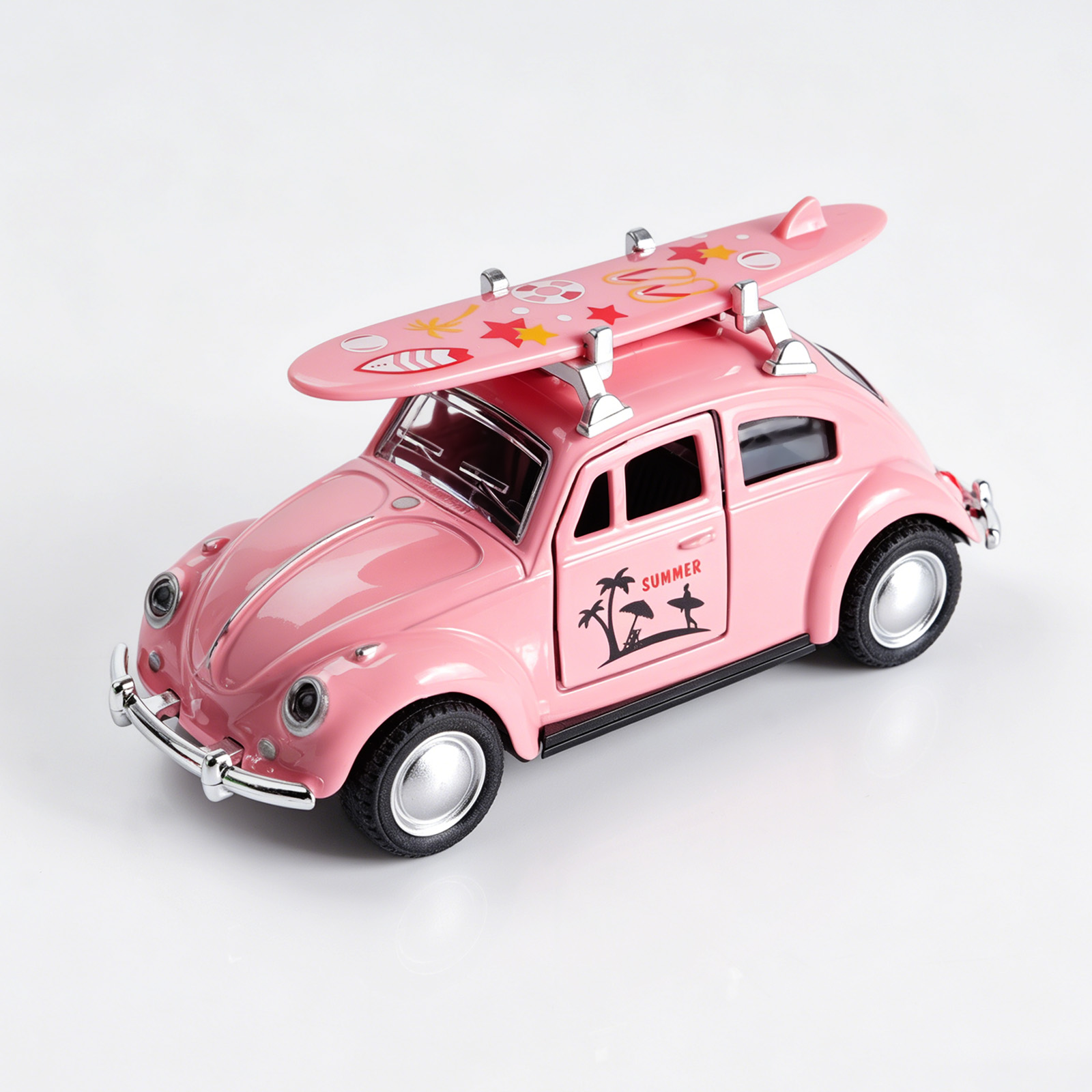 1:36 Pink Volkswagen Beetle Di - Model Kit Volkswagen 评论和价格