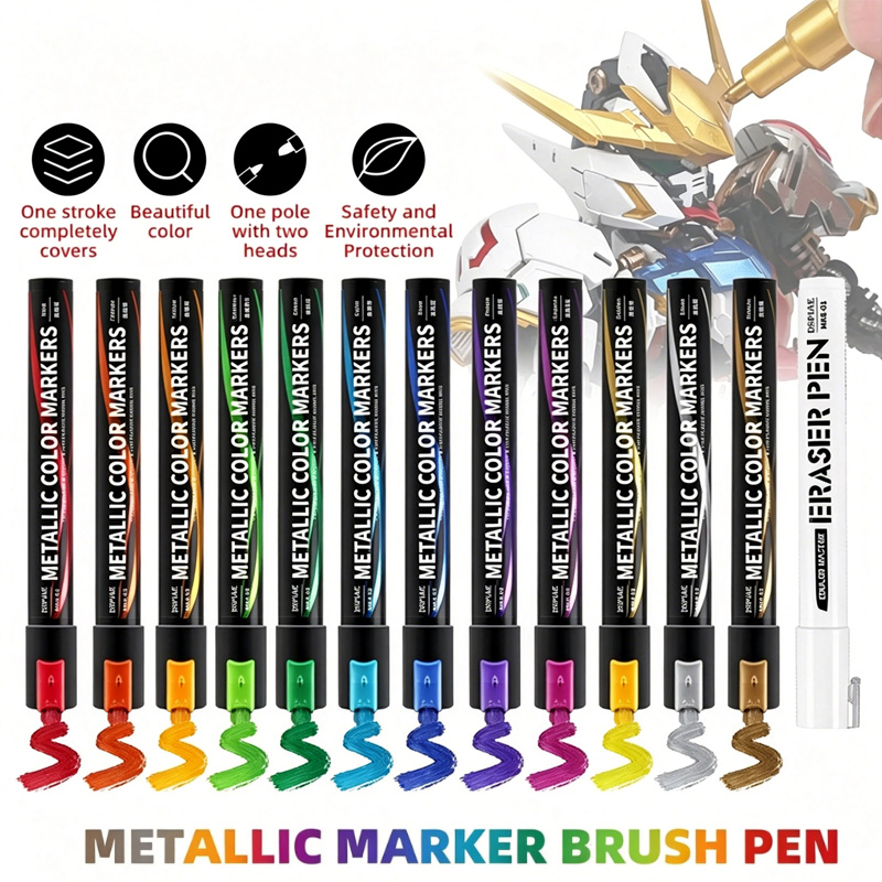 Metallic Markers Colouring Pen - Model Kit Markers 评论和价格